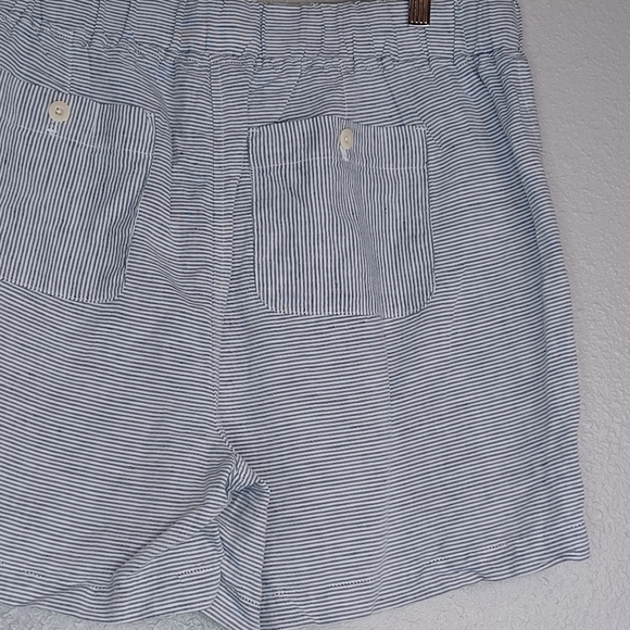 NWT Talbots Nautical Striped Linen Cotton Sz XL Breathable Contemporary Shorts - Picture 12 of 12